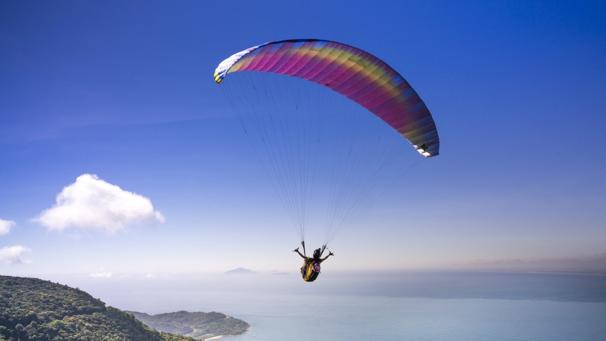 刺激的滑翔伞运动图片-体育壁纸-高清体育图片-第4图
