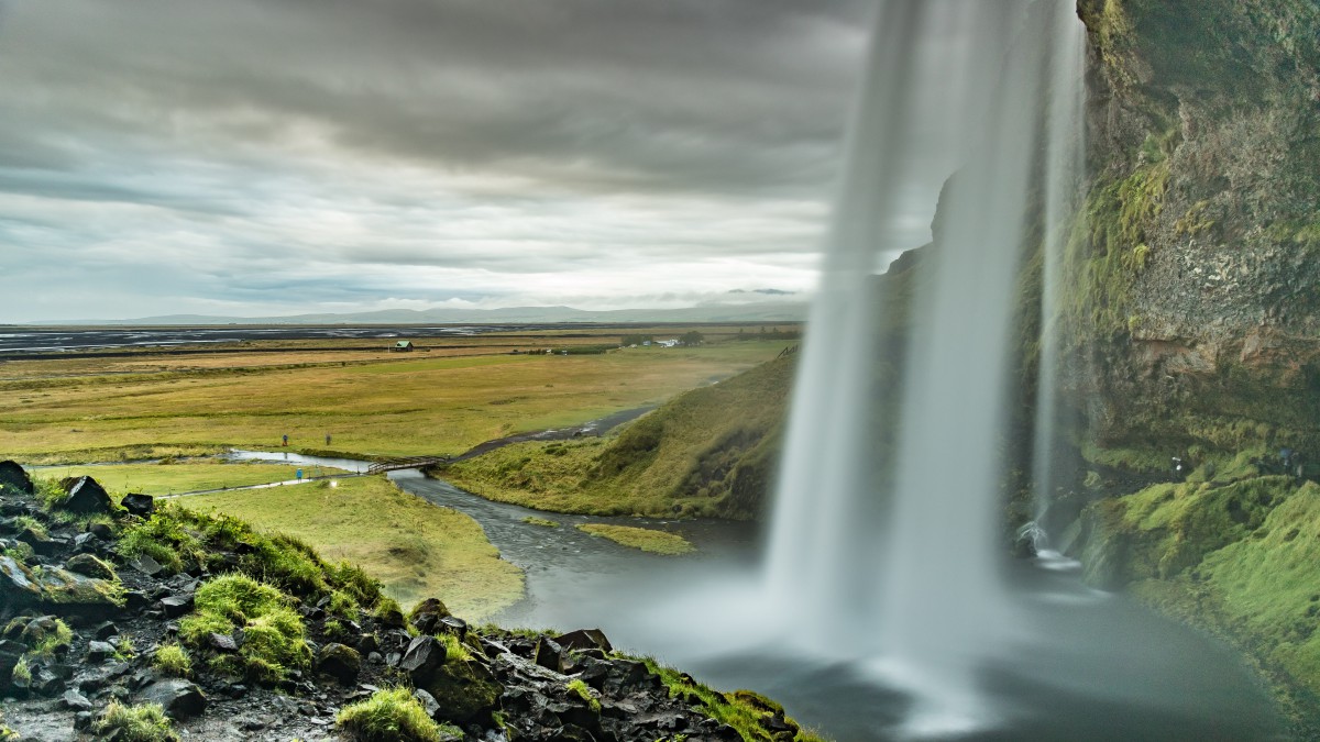 冰岛塞里雅兰瀑布图片-风景壁纸-高清风景图片-娟娟
