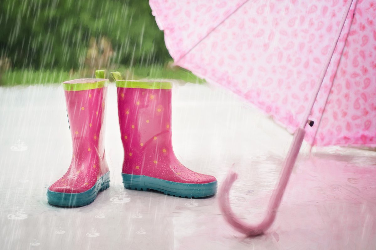 雨鞋下雨雨伞夏天4k图片