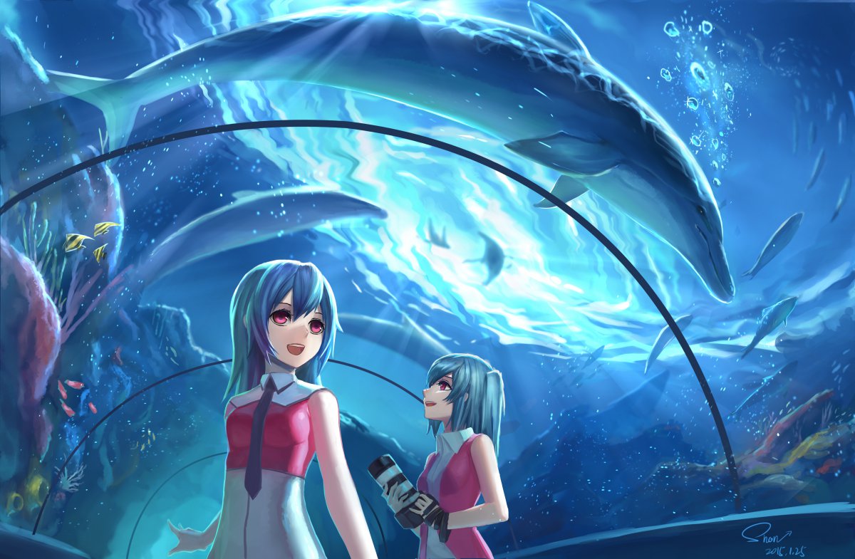 水族馆 可爱初音女孩4k动漫图片,4k高清动漫图片,娟娟壁纸