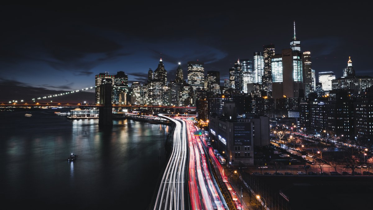 纽约曼哈顿夜景图片,4k高清风景图片,娟娟壁纸