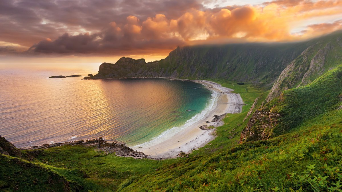 挪威海滩 苹果mac5k风景图片,4k高清风景图片,娟娟壁纸