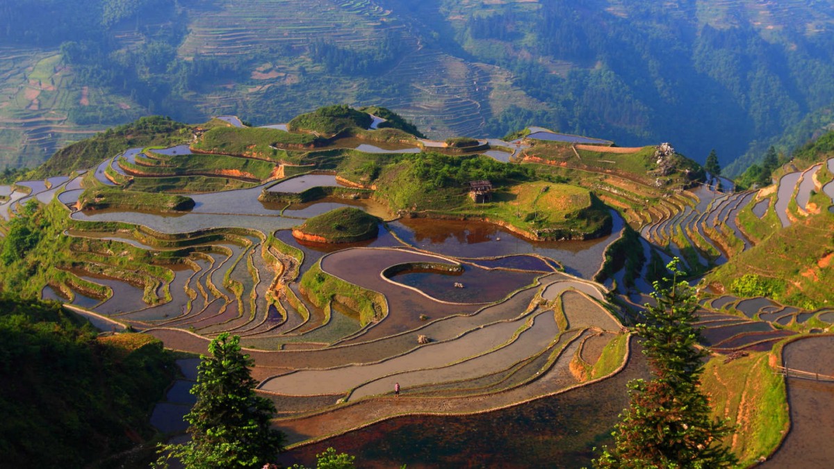 贵州加榜梯田图片-风景壁纸-高清风景图片-娟娟壁纸