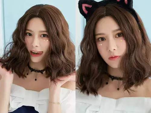 中分内扣短发发型图片女生修脸首选
