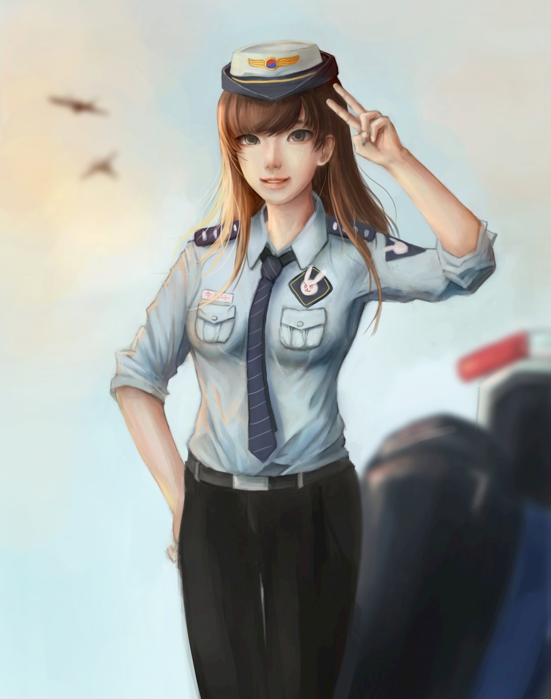 dva可爱美女警察