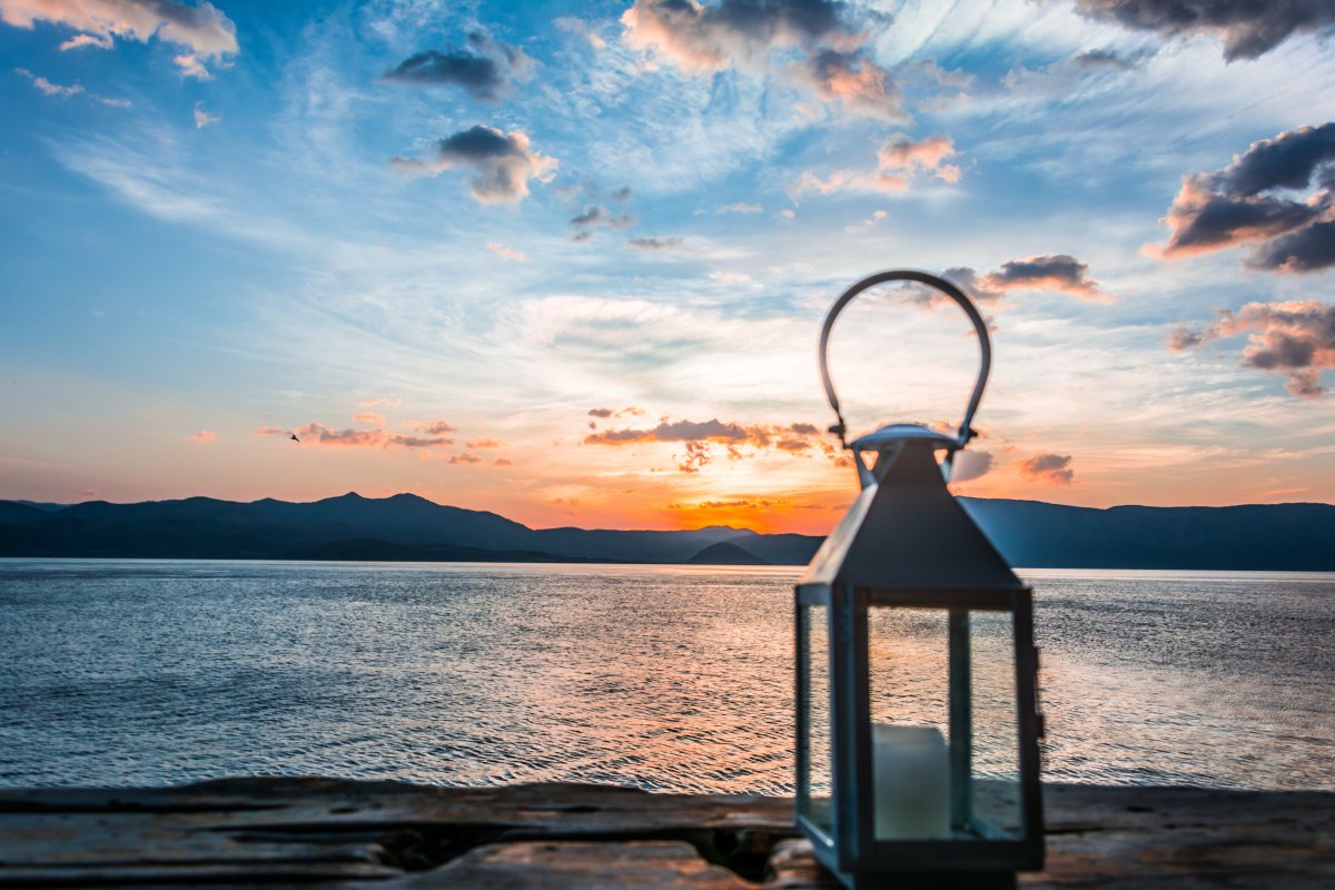 洱海日出风景图片