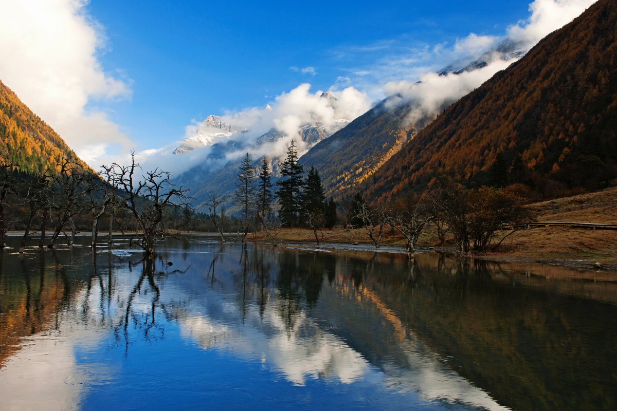 四川双桥沟秋季风景图片