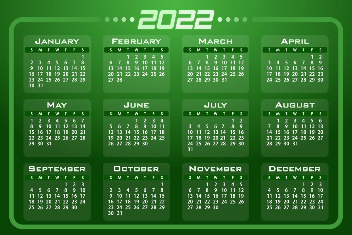 2022年日历图片,高清图片