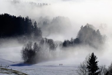 冬季皑皑白雪唯美风景图片