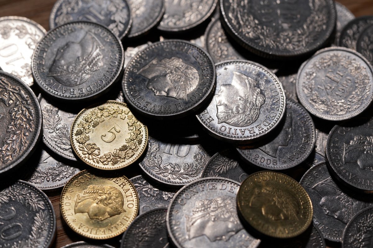 瑞士法郎硬币硬币图片