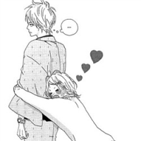 素描黑白漫画情侣头像大全