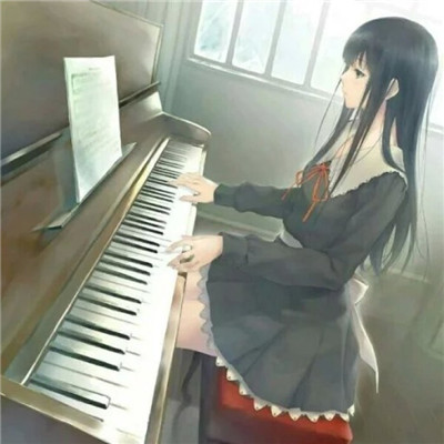 钢琴意境女生头像精选
