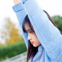 90后侧脸头像女生清新自然