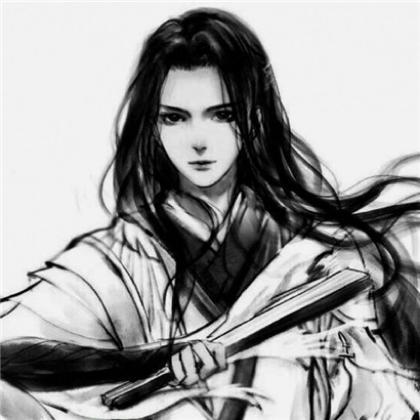 古风动漫男头像黑白系高清