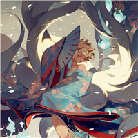 九尾狐头像女高清图片
