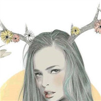 彩铅手绘人物头像女生