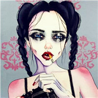 病娇女头像,卡通头像图片