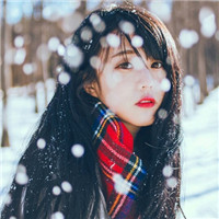 唯美雪景女生头像