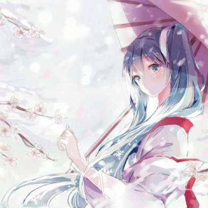 女生头像动漫撑伞
