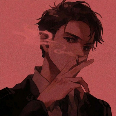 高清复古红色系的滤镜头像男生图片