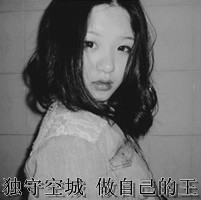 孤独黑白女生带字头像图片