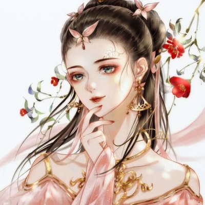手绘古风女生头像唯美高清好看图片