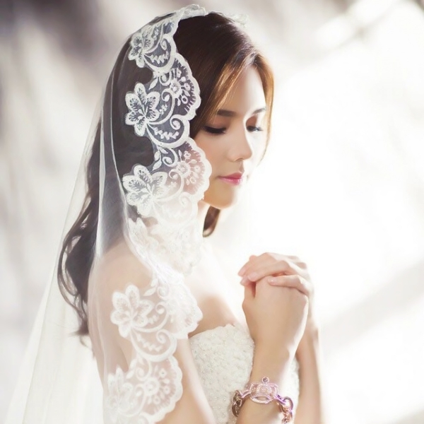 白色婚纱头像女生梦幻