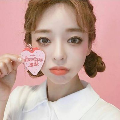 原宿风粉色系女生头像图片