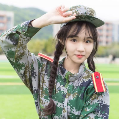 军训清纯美女图片头像大全,女生头像图片