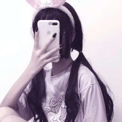 好看的用手机挡住脸的女生头像图片