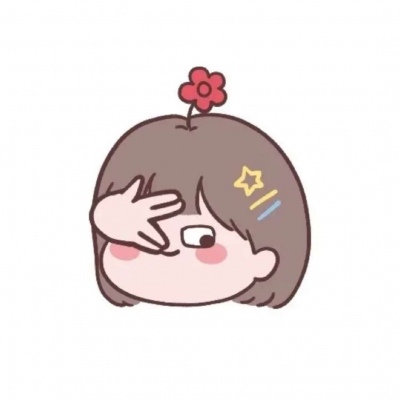 卡通小女孩头上一朵小红花头像图片,卡通头像图片
