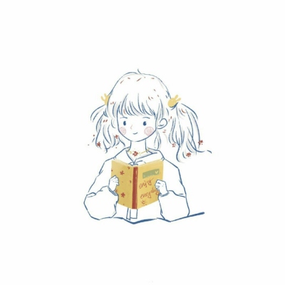 高清可爱的人物简笔画卡通小女孩头像图