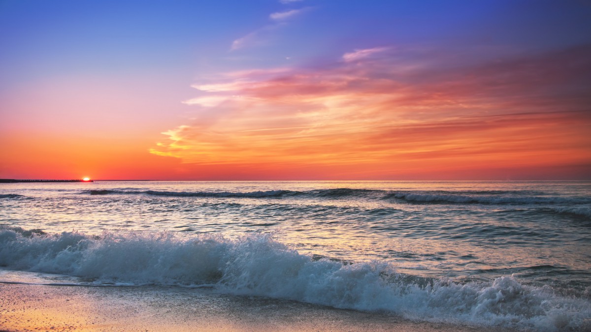 唯美海边日出风景壁纸1011