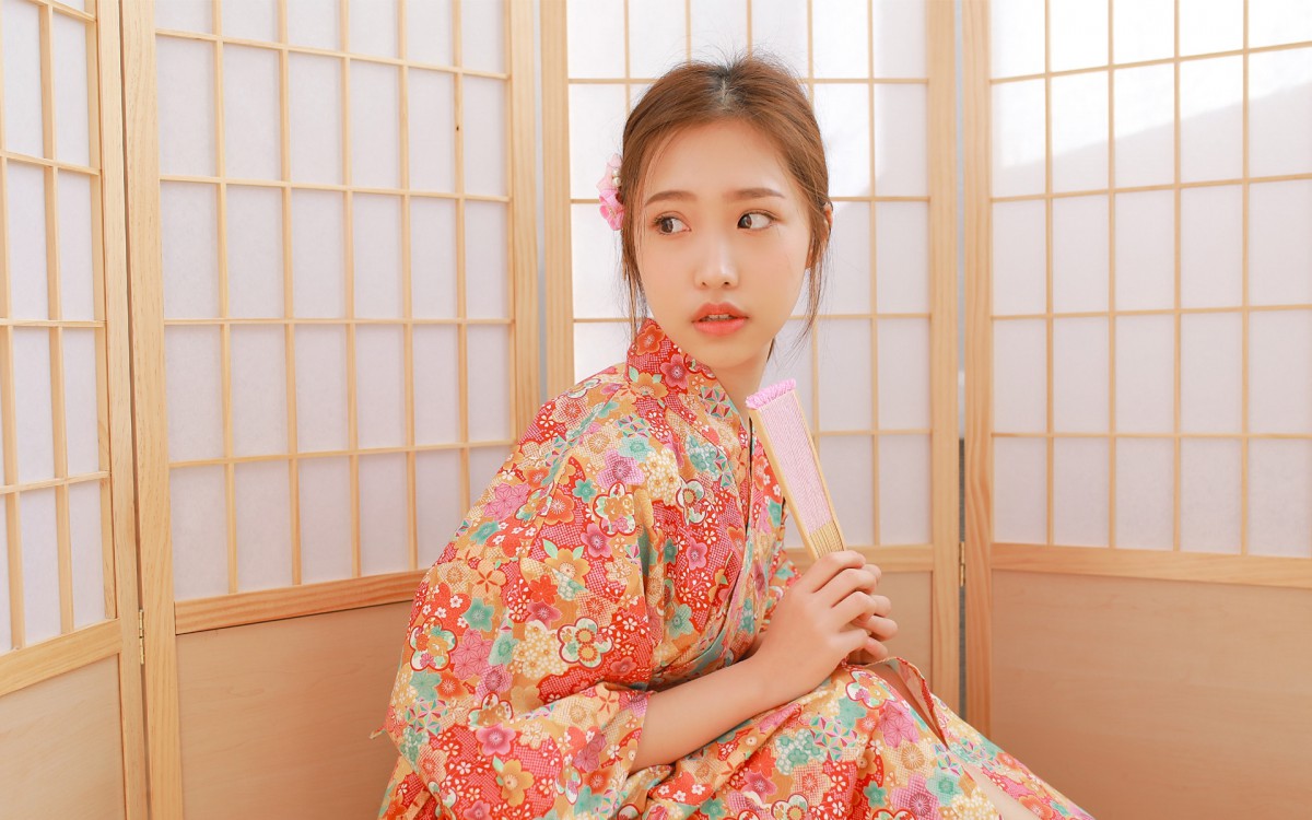 日系和服花姑娘图片壁纸19