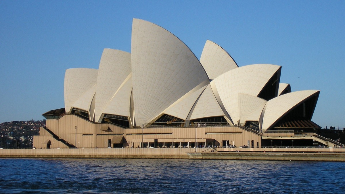 悉尼歌剧院侧面图图片