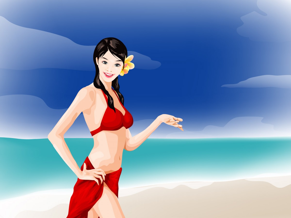 矢量海滩女孩第一辑1820