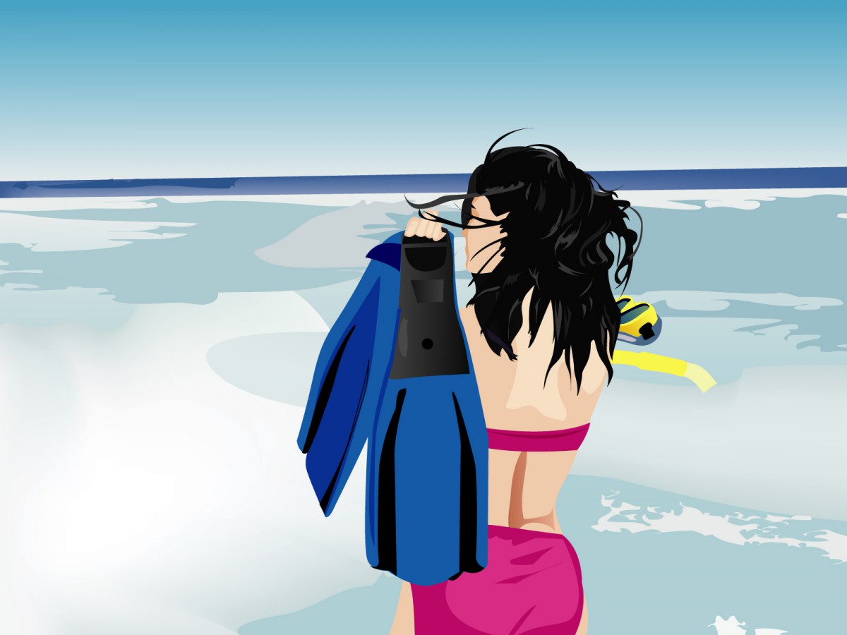 矢量海滩女孩第一辑420