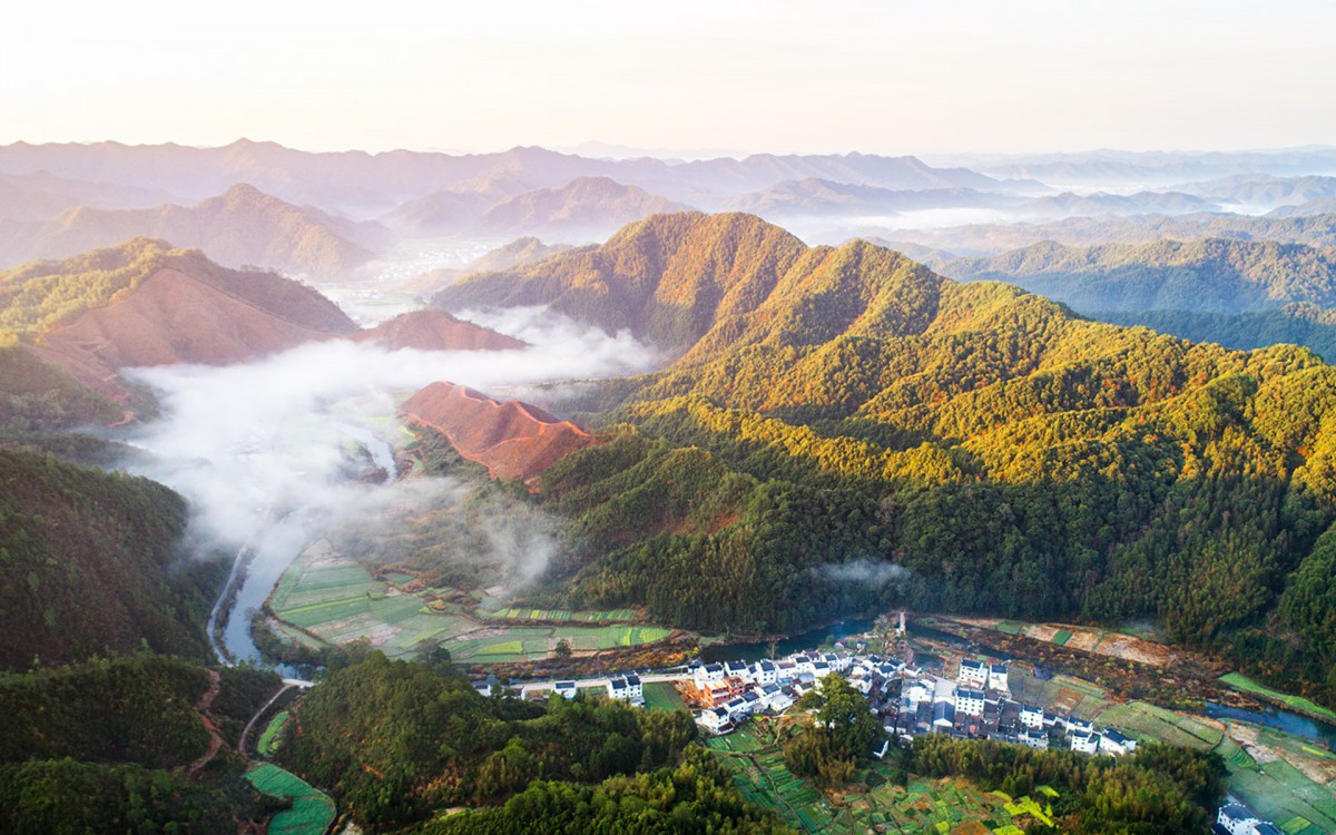 綠色朦朧鄉村田園風景壁紙27