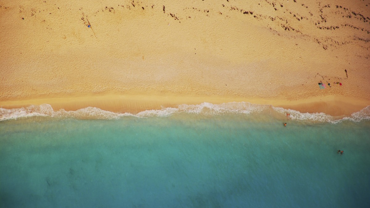 航拍大海海滩图片壁纸(5/9)