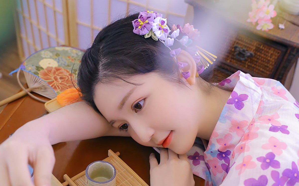 日本和服花姑娘美女图片814