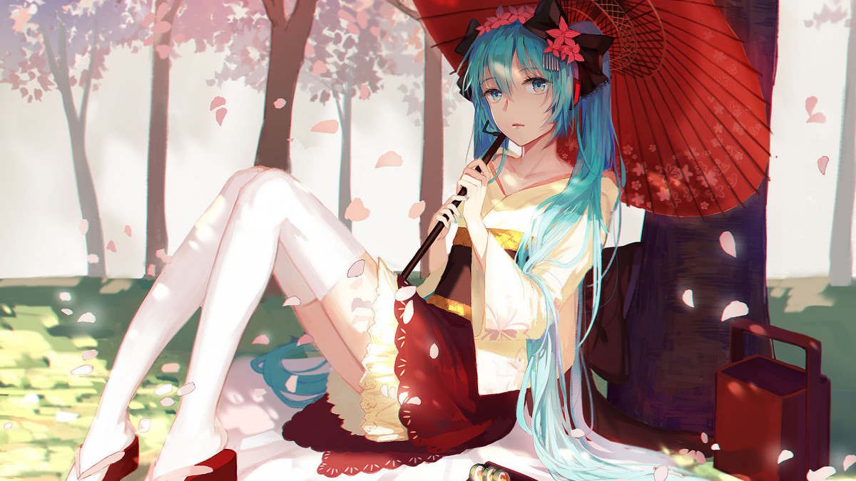 清新初音未來桌面壁紙79