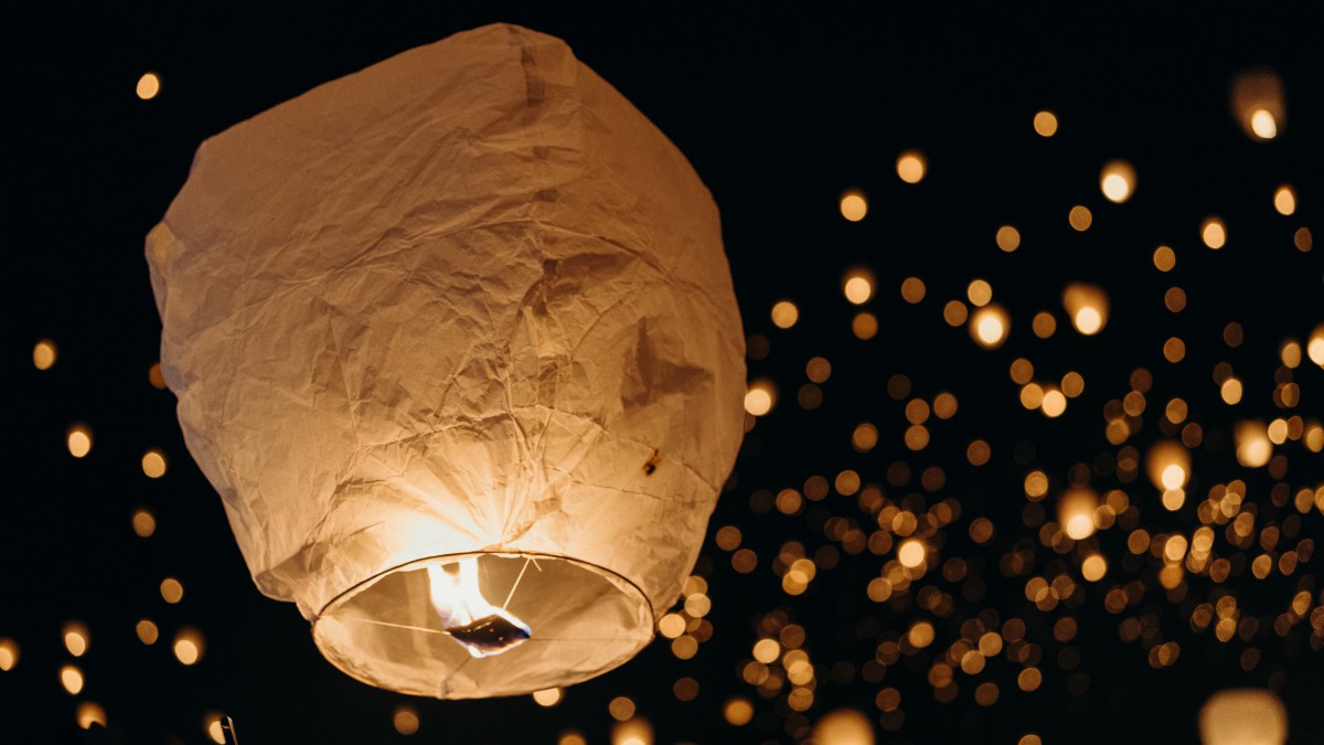 放飞孔明灯图片-节庆壁纸-高清节庆图片-第8图-娟娟壁纸