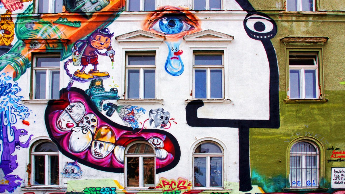 街头创意涂鸦图片-手绘壁纸-高清手绘图片-娟娟壁纸