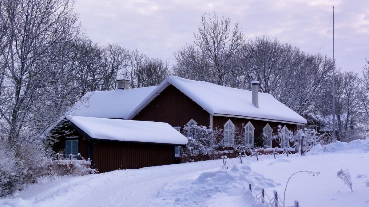 冬季唯美雪中小屋图片412