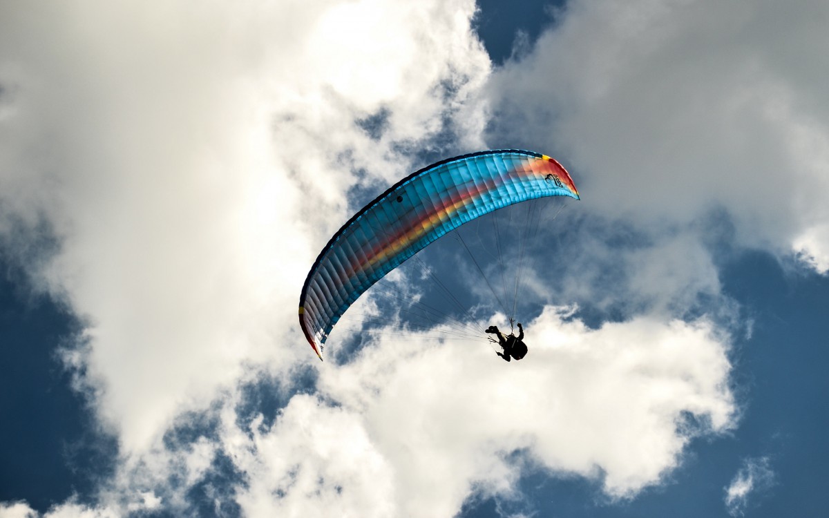 惊险刺激的滑翔伞运动图片-体育壁纸-高清体育图片-第3图-娟娟壁纸