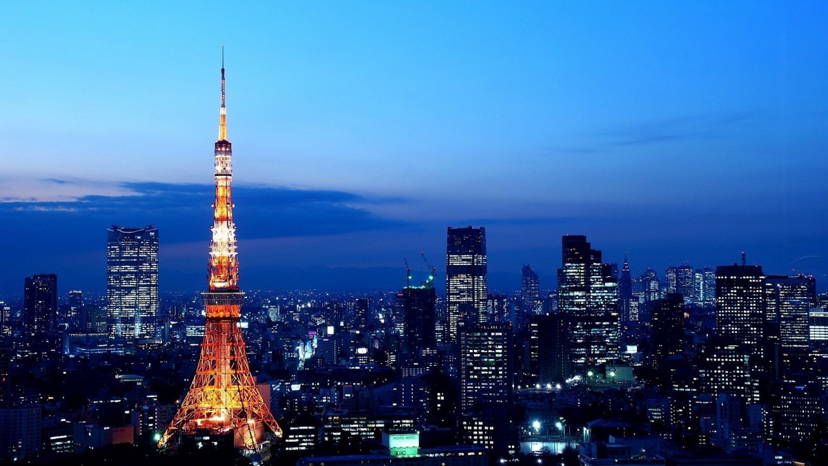 桌面壁纸 建筑 城市夜景 日本东京塔夜景图片壁纸分辨率(1920x1080