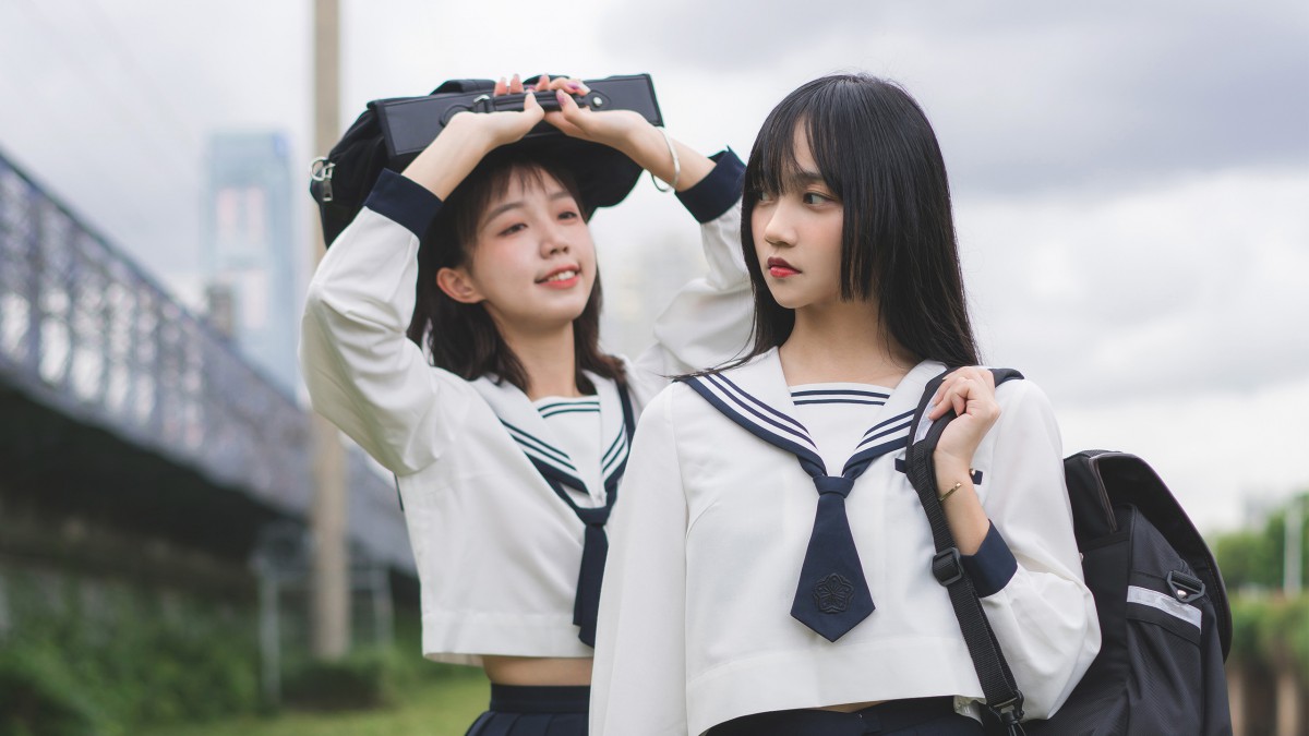 校园jk姐妹花照片(5/7)