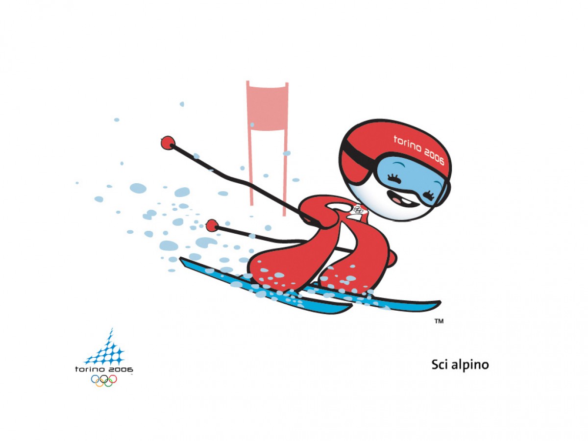 冬奥会标志卡通图片