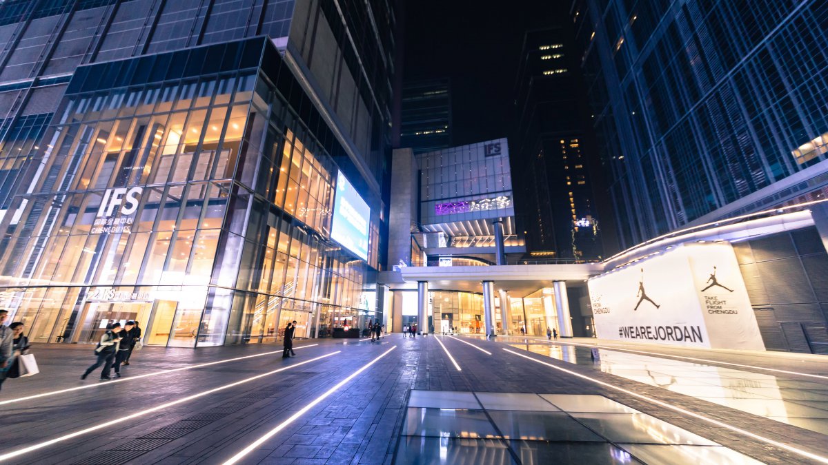 城市,中央商务区,摩天大楼,夜晚图片,4k高清其它图片,娟娟壁纸