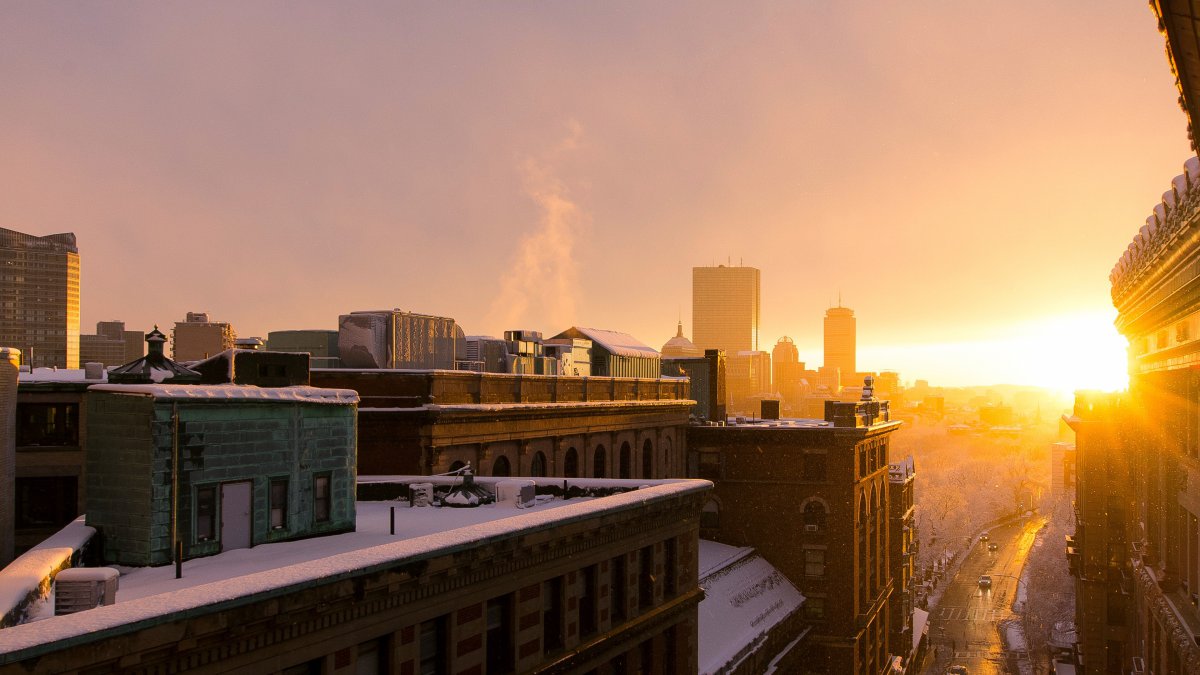 冬日城市阳光图片